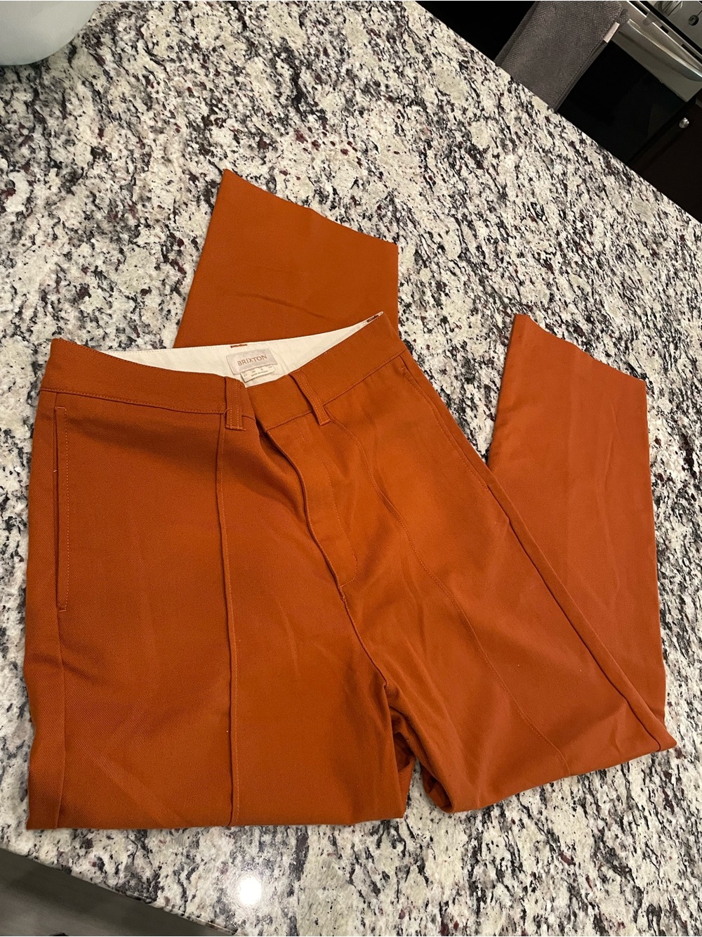 Brixton Men's Burnt Orange Dress Pants